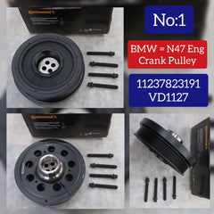 Belt Pulley VD1127 11237823191 Compatible With BMW 1 (F20), 3 (E90), 3 (F30, F80), 3 Gran Turismo (F34), 5 (E60), 5 (F10), X1 (E84), X3 (E83), X3 (F25) (CONTINENTAL)