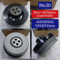 Belt Pulley C-CLASS (W205), CLS (C218), GLC (X253), GLE (W166) VD1219 6510350012 Compatible with MERCEDES-BENZ C-CLASS (W205), CLS (C218), GLC (X253), GLE (W166) (CONTINENTAL)