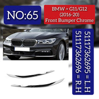 Front Bumper Chrome Left 51117362695 & Right 51117362696 Compatible With BMW 7 Series G11 G12 (2016-2020) Tag No.65