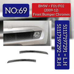 Front Bumper Chrome Left 51117197291 & Right 51117197292 Compatible With BMW 7 Series (F01 F02 F03 F04) (2009-2012) Tag No.69