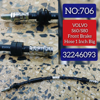 Front Brake Hose Pipe 32246093 31305080 30681784 Compatible With VOLVO Volvo S60 & VOLVO S80 Tag No:706