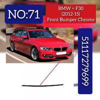 Front Bumper Center Chrome 51117279699 Compatible With BMW 3 Series (F30, F80) Tag No.71