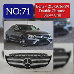 Original Chrome Show Grill Compatible With Mercedes Benz E-Class W213 (2016-2021) Tag 71
