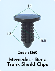 Trunk Sheild Clips (Set of 10) Compatible With Mercedce - Benz
