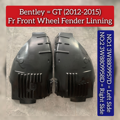 Front Wheel Fender Linning Left 3W8809957D & Right 3W8809958D Compatible With Bentley GT (2012-2015)