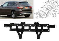 Rear Bumper Bracket 2538852101 A2538852101 Compatible With Mercedes Benz W253 (2016-19) Tag No.1000