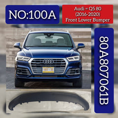 Front Lower Bumper 80D807061B Compatible With Audi Q5 80 (2016-2020) Tag No.100A