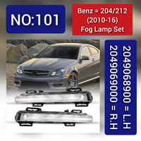 Fog Lamp Fog Light Compatible With MERCEDES-BENZ C-CLASS W204 E-CLASS W212 2010-2016 Fog Lamp Fog Light Left 2049068900 & Right 2049069000 A2049068900 A2049068900 Tag-FO-101