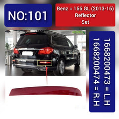 Rear Bumper Reflector Compatible With MERCEDES-BENZ GL-CLASS X166 Rear Bumper Reflector Left 1668200473 & Right 1668200474 Tag-RB-101