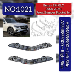 Front Bumper Bracket Left (2548855000) & Right (2548854900) Compatible With Mercedes Benz GLC Class (2020-2024) Tag No.1021