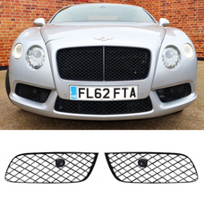 Black Fog Lamp Cover Set Left 3W3807647C & Right 3W3807648C Compatible With Bentley GT (2012-2015) Tag No.1022