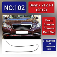 Front Bumper Chrome Left 2128850321 & Right 2128850421 Compatible With MERCEDES BENZ E-CLASS W212 T-1 (2012) Tag No.102