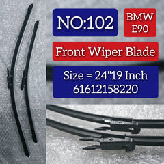 Front Wiper Blade Set (24'19 Inch) 61612147361 61612158220 61612163749 61612219147 61612349870Compatible with BMW X1 E84 Tag No.102