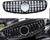 GTR Black Chrome Show Grill Compatible With Mercedes Benz GLC X253 (2016-2019) Tag 53