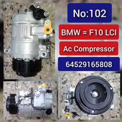 AC Compressor 64529165808 64509196890 Compatible with BMW 5 Series (F10) LCI
