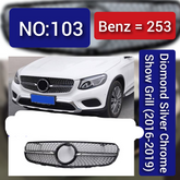 Diomond Silver Chrome Show Grill Compatible With Mercedes Benz GLC X253(2016-2019) Tag 103