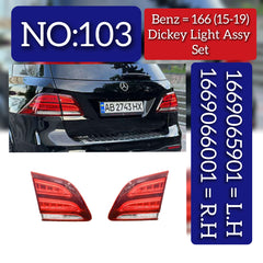 Dicky Light Assy Set Left A1669065901 & Right A1669066001 Compatible With MERCEDES BENZ M-CLASS W166 & GLE CLASS W166 (2015-2019) Tag-DLM-103