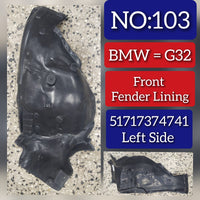 Rear Left Fender Liner 51717374741 Compatible With BMW 6 Series G32 Tag-FE-103