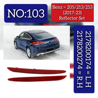 Rear Bumper Reflector Compatible With Mercedes Benz E-CLASS W213 Rear Bumper Reflector Left 2178200174 & Right 2178200274 Tag No.103