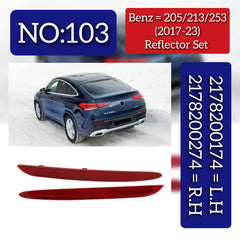 Rear Bumper Reflector Compatible With Mercedes Benz E-CLASS W213 Rear Bumper Reflector Left 2178200174 & Right 2178200274 Tag No.103