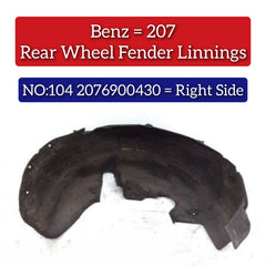 Rear Right Fender Liner 2076900430 Compatible With MERCEDES-BENZ E-CLASS C207