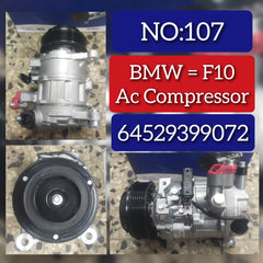 AC Compressor 64529215947 64529216466 64529223694 64529225703 64529399072 Compatible With BMW 1 Series (F20) & 3 Series (E90,F30, F80,F34) & 5 Series (F10) & 5 Gran Turismo (F07) & 7 Series (F01, F02, F03, F04) & X1 (E84) & X5 (F15, F85)