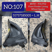 Front Left Fender Liner 51757185005 Compatible With BMW 7-Series F01 F02