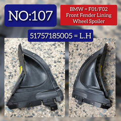 Front Left Fender Liner 51757185005 Compatible With BMW 7-Series F01 F02