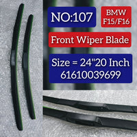 Front Wiper Blade Set (24'20 Inch) 61610039699 61612151749 61612183591 Compatible with BMW F15 X6 & F16 X5 Tag No.107