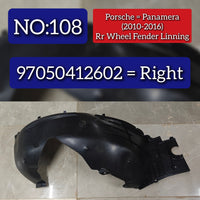 Rear Right Fender Linning 97050412602 Compatible With Porsche Panamera (2010-2013) Tag No.108
