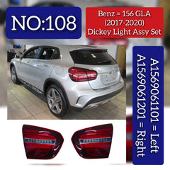 Dickey Light Assy Set Left A1569061101 & Right A1569061201 Compatible With Mercedes Benz GLA Class (W156) (2017-2020) Tag No.108