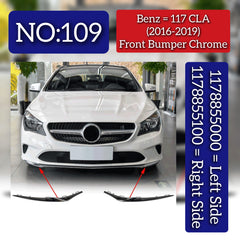 Front Bumper Chrome Left 1178855000 & Right 1178855100 Compatible With MERCEDES-BENZ CLA Coupe (C117)2017-2019 Tag No.109