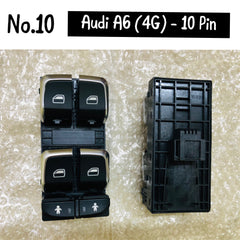 Power Window Switch 4G0959851 4GD959851B 4G09598515PR Compatible with Audi A6 (4G) (10 Pin) Tag No.10
