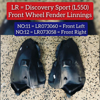Front Left Fender Liner LR073060 Compatible With LAND ROVER DISCOVERY SPORT (L550) Tag No.11