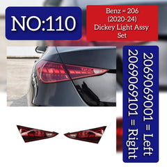 Dickey Light Assy Set Left 2069069001 & Right 2069069101 Compatible With Mercedes Benz C-Class (W206) (2020-2024) Tag No.110