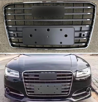 S8 Glossy Black Upgrade Show Grill Compatible With Audi = A8 (2015-18) Tag No.111
