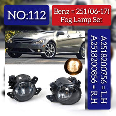Fog Lamp Fog Light Left 2518200756 & Right 2518200856 Compatible With MERCEDES-BENZ C-CLASS (W204) CLS (C218) CLS (C219)