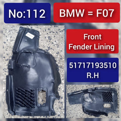Front Right Fender Liner 51717193510 Compatible With BMW 5 Series GT F07