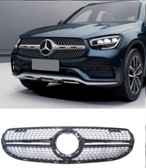 Diamond Black Chrome Show Grill Compatible With Mercedes Benz GLC X253 (2020-2022) Tag 114