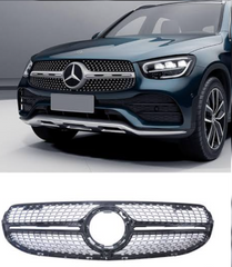Diamond Black Chrome Show Grill Compatible With Mercedes Benz GLC X253 (2020-2022) Tag 114