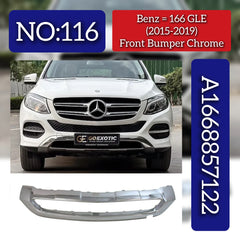 Front Bumper Chrome A1668857122 Compatible With MERCEDES BENZ MERCEDES-BENZ GLE (W166) & M-CLASS (W166) (2015-2019) Tag No.116