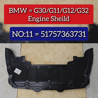 Under Hood Shield Cover Steering Gear Cover 51757363731 Compatible With BMW 5 6 7 Series G11 G12 G30 G31 G32 (2016-25) Tag No.13
