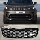 Glossy Black + Silver Show Grill LR183286 Compatible With LAND ROVER DISCOVERY SPORT (L550) (2020-2024) Tag No.11