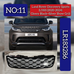 Glossy Black + Silver Show Grill LR183286 Compatible With LAND ROVER DISCOVERY SPORT (L550) (2020-2024) Tag No.11