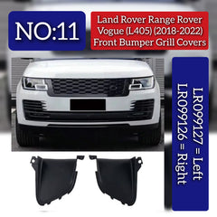 Front Bumper Grill Covers Right LR099126 & Left LR099127 Compatible With Land Rover Range Rover Vogue - L405 (2018-2022) Tag No.11