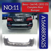 Rear Bumper A1668850625 Compatible With MERCEDES-BENZ M-CLASS (W166) 2011-2015 NO :- 11