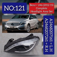 Headlight Headlamp Assy Left A2468207161 & Right A2468200139 A2468203961 (Without Blaster) Compatible With MERCEDES-BENZ B-CLASS (W246) (2012-2015) Tag No.121