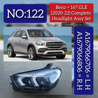 Headlight Headlamp Left A1679066706 & Right A1679066806 (Without Blaster) Compatible With MERCEDES-BENZ GLE (W167) (2020-2022)