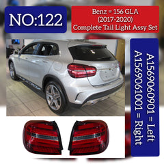 Tail Light Assy Left A1569060901 & Right A1569061001 Compatible With Mercedes Benz GLA-Class (W156) (2017-2020) Tag No.122