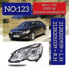 Headlight Headlamp Left A2128200939 & Right A2128201039 2128202759 A2128202759 (Without Blaster) Compatible With MERCEDES-BENZ E-CLASS (W212) (2009-2016)